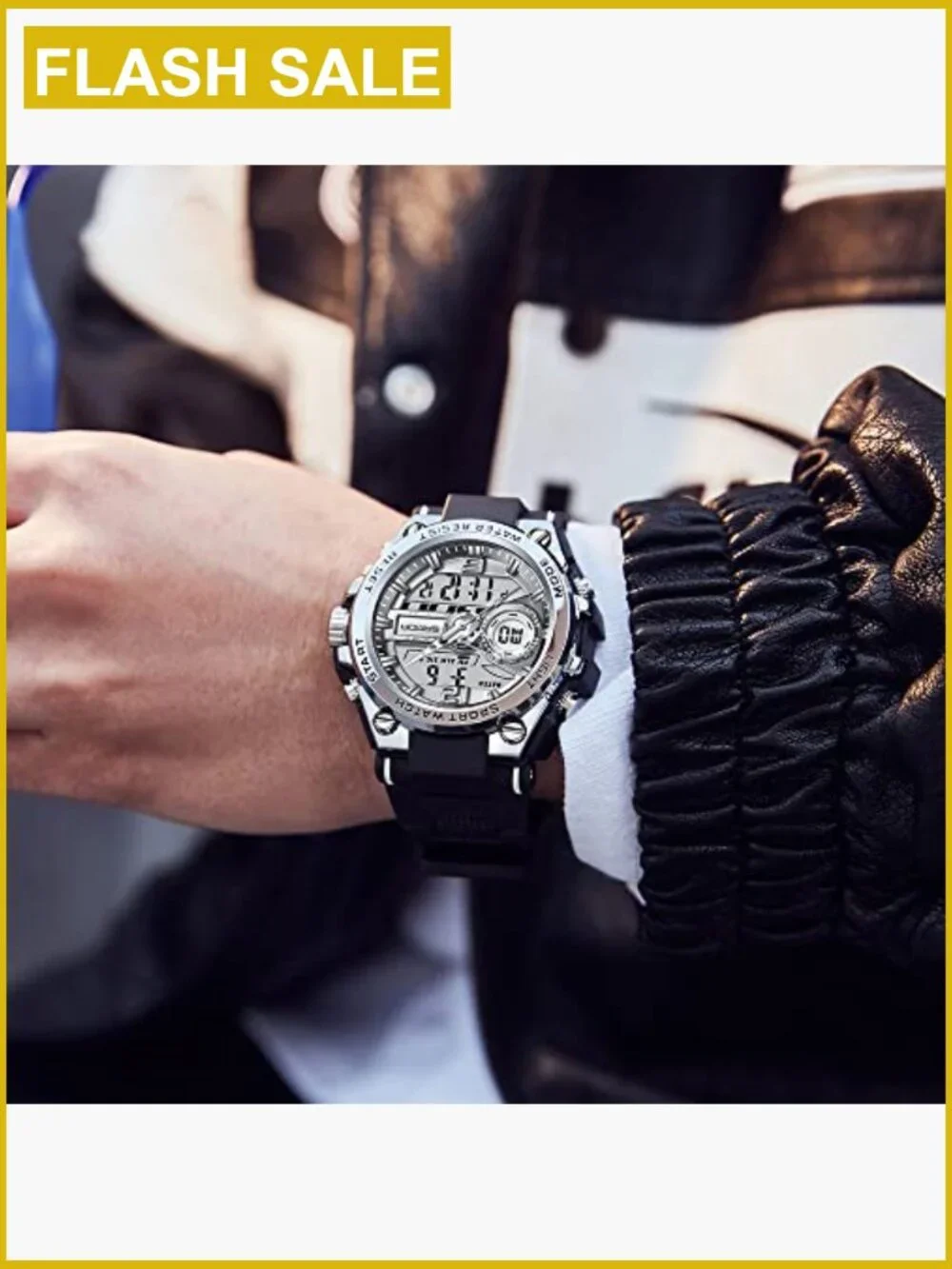 Men's Military Sports Watch LED Alarm Stopwatch Waterproof Date
